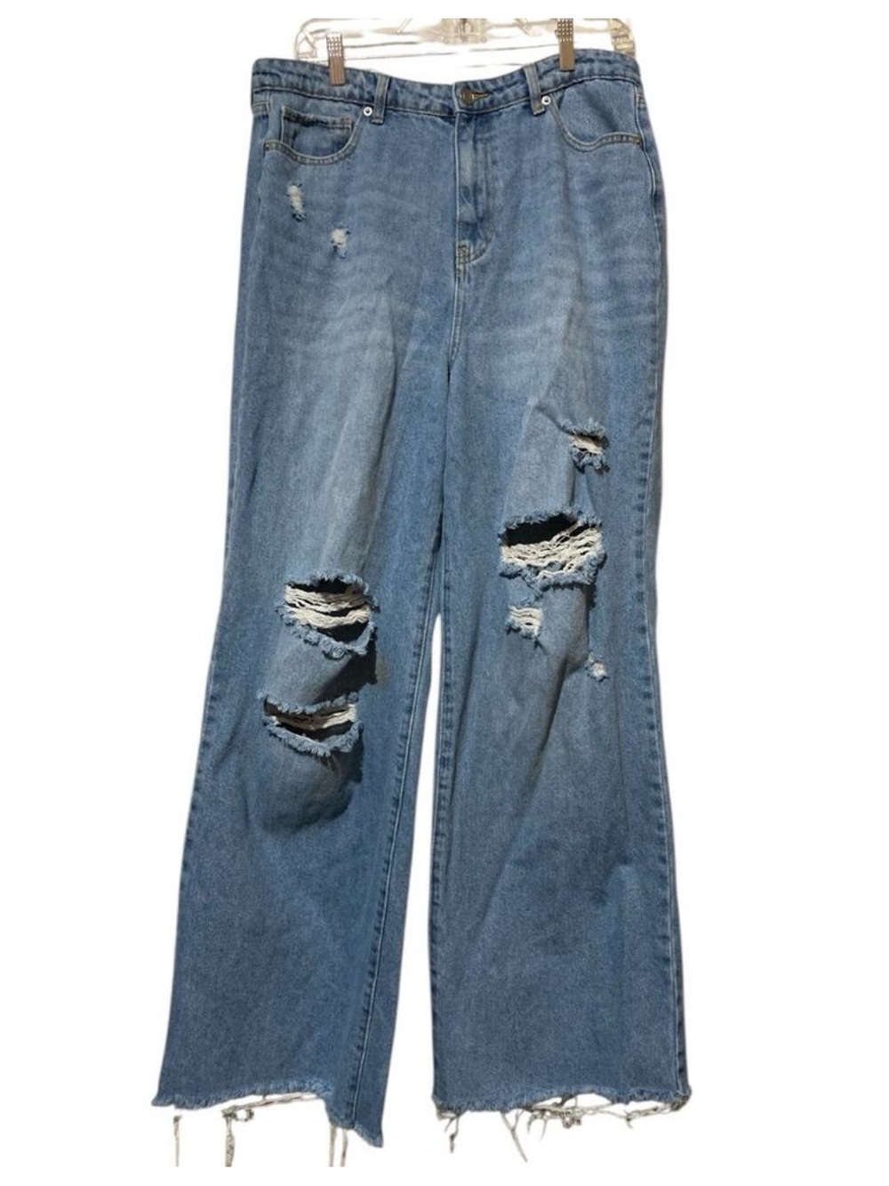 BP. Be‎ Responsible Women's Pants High Rise Wide Leg Denim Blue Size 34